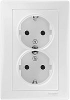 Розетка с заземлением Schneider Electric Sedna 1-м. 2 мод. белый картинка